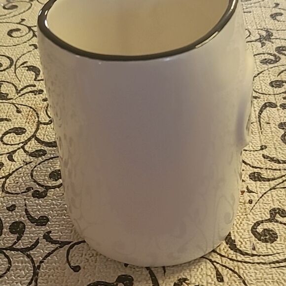 White Mug with Black Handle and Bow #1 - Picture 6 of 8